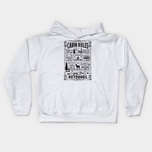 Cabin Rules Kids Hoodie